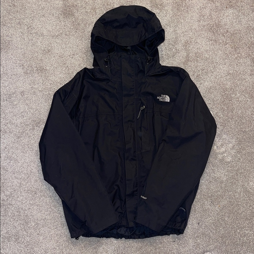 The North Face Men's Hooded Black Raincoat